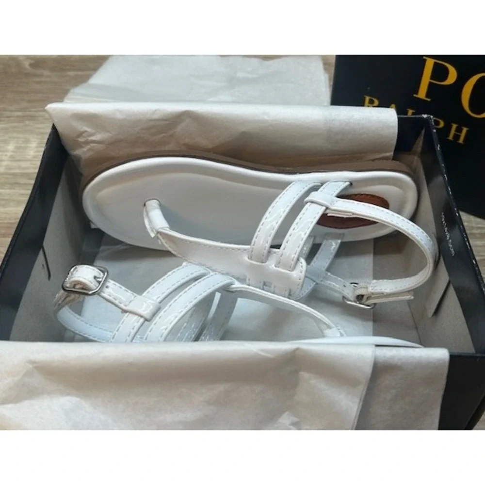 Polo Ralph Lauren‎ Baby Girls Tierney White Tierney Sandals NIB - Size 10